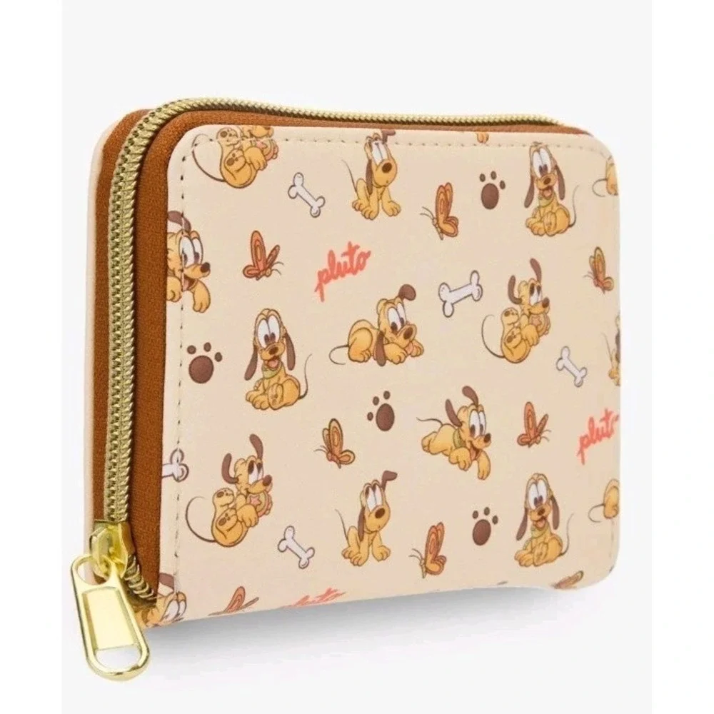 NEW Loungefly Disney‎ Baby Pluto & Butterflies Mini Crossbody Bag & WALLET Set